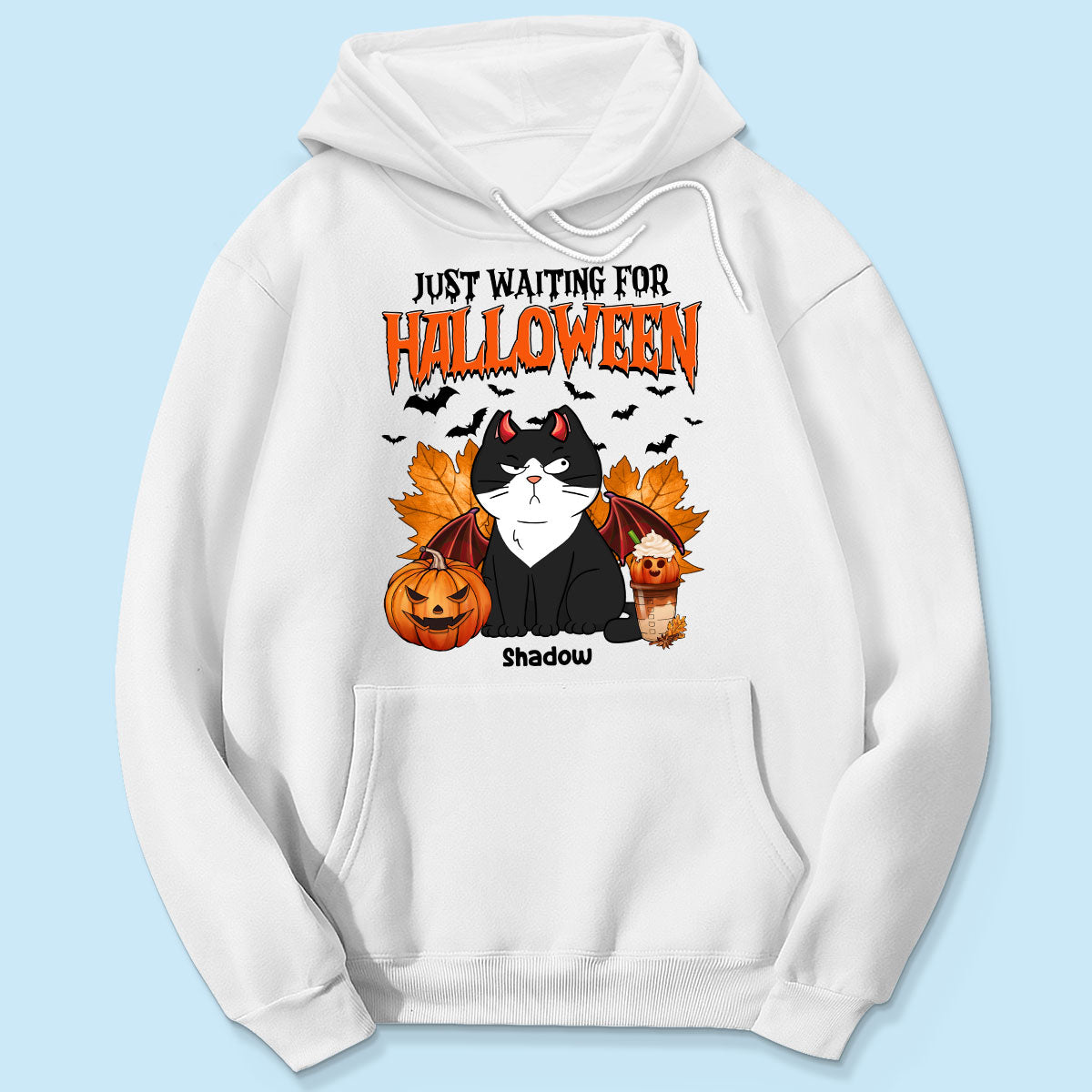 Funny Naughty Cats Just Waiting For Halloween Personalized Shirt