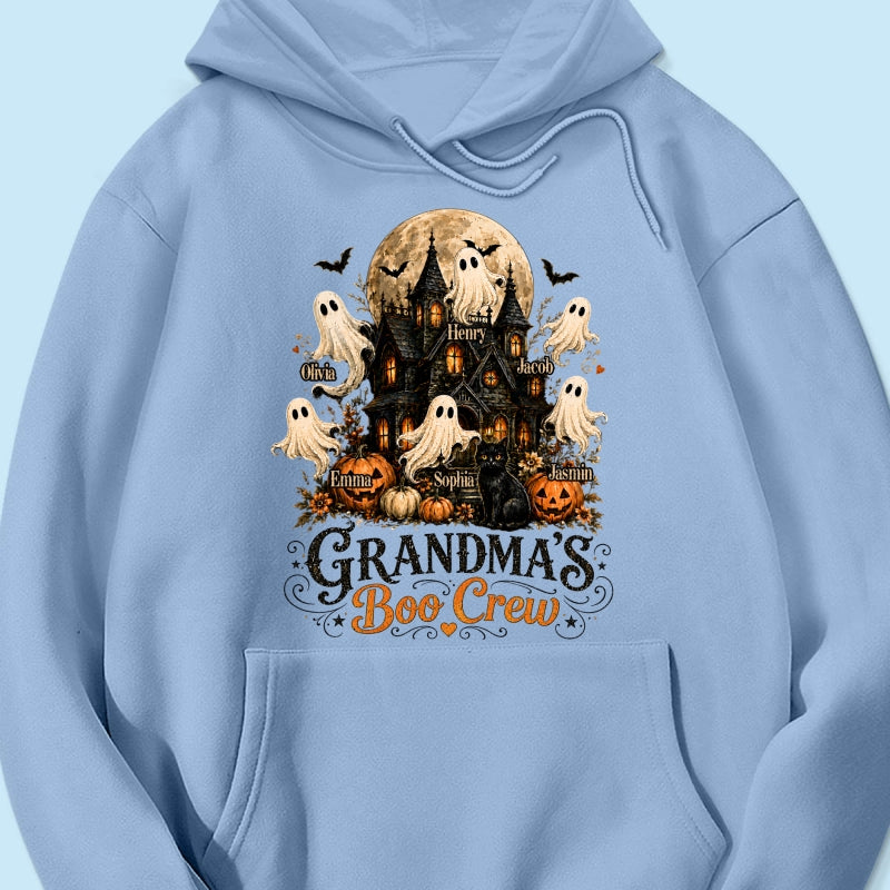 Grandma's Boo Crew Haunted House Halloween - Personalized Shirt - Gift for Grandma