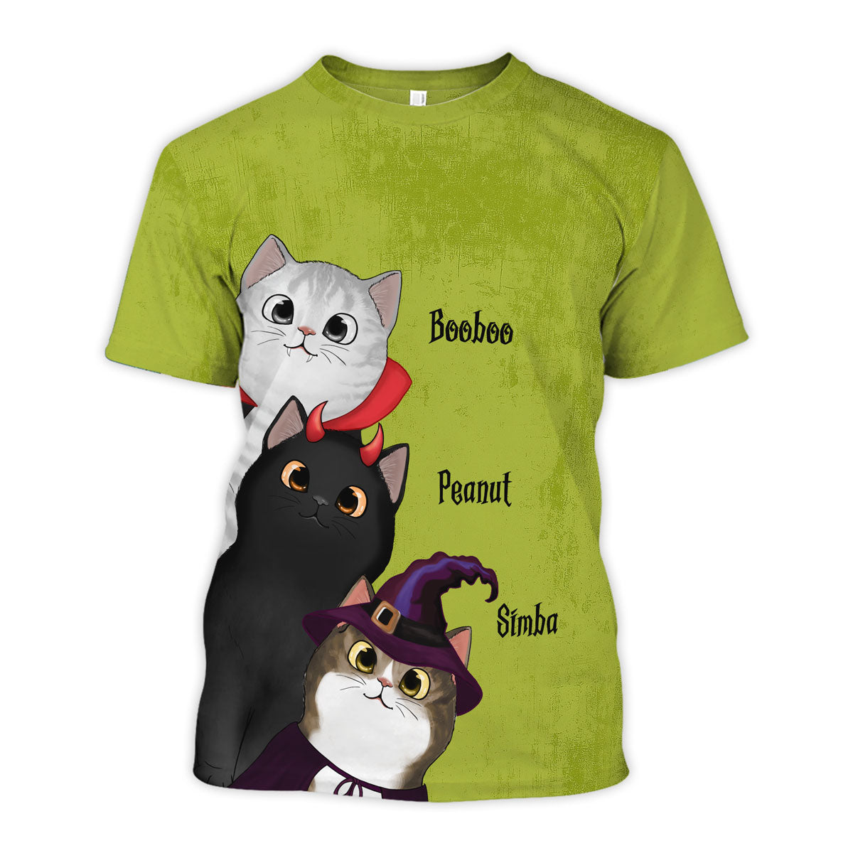 Peeking Halloween Cats Spooky Vibe - Personalized 3D Shirt