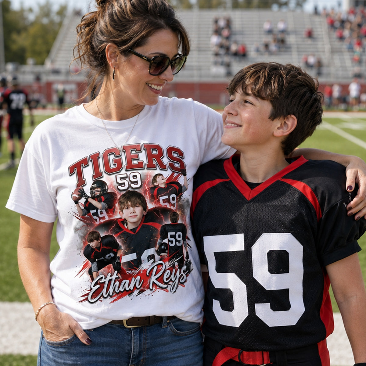 Custom Football Basketball Baseball Player - Personalized Shirt - Football Mom Dad Tee, Trendy Sport Shirt, Senior Gift