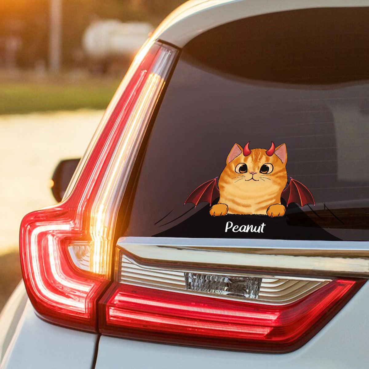 Peeking Halloween Cats Personalized Decal, Halloween Decor