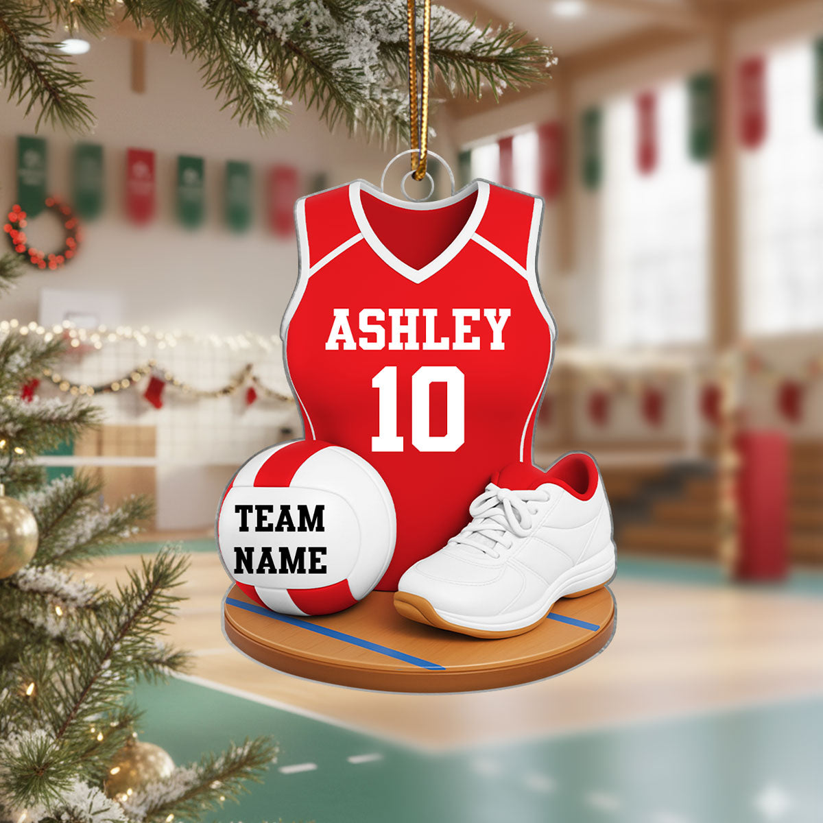 Volleyball Kit 3D Effect - Personalized Acrylic Ornament - Christmas Gift For Daughters, Grandkids
