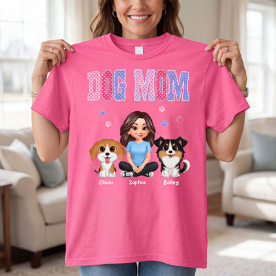 Trending Polka Dot Pattern Spring Summer Vibe Dog Mom - Personalized Shirt - Mother's Day Gift For Dog Mom