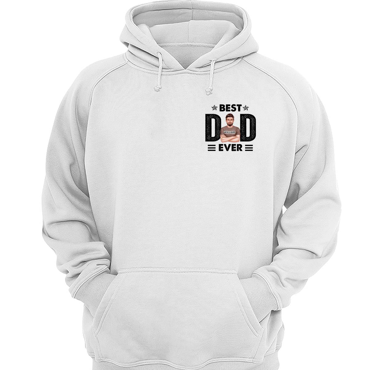 Best Dad Ever Real Man On Chest Personalized Shirt