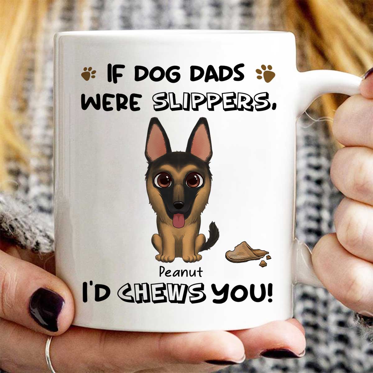 I‘d Chews You Funny Gift For Dog Lover Cute Watercolor Dogs Personalized Mug