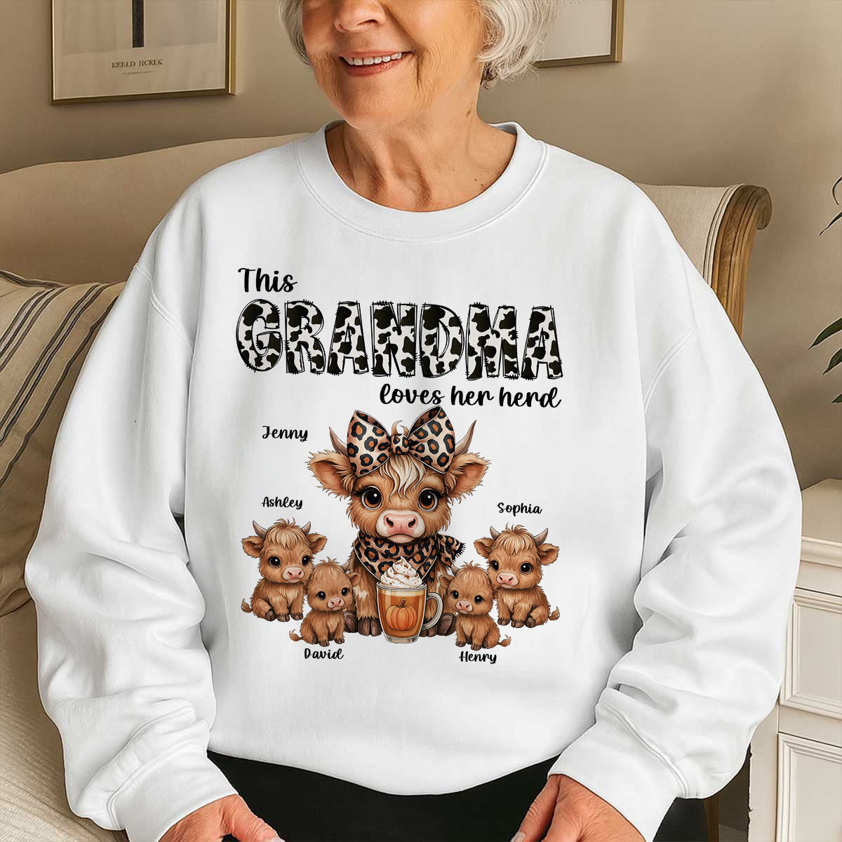 This Mama Grandma Loves Her Herds – Cozy Fall Vibe - Personalized Shirt