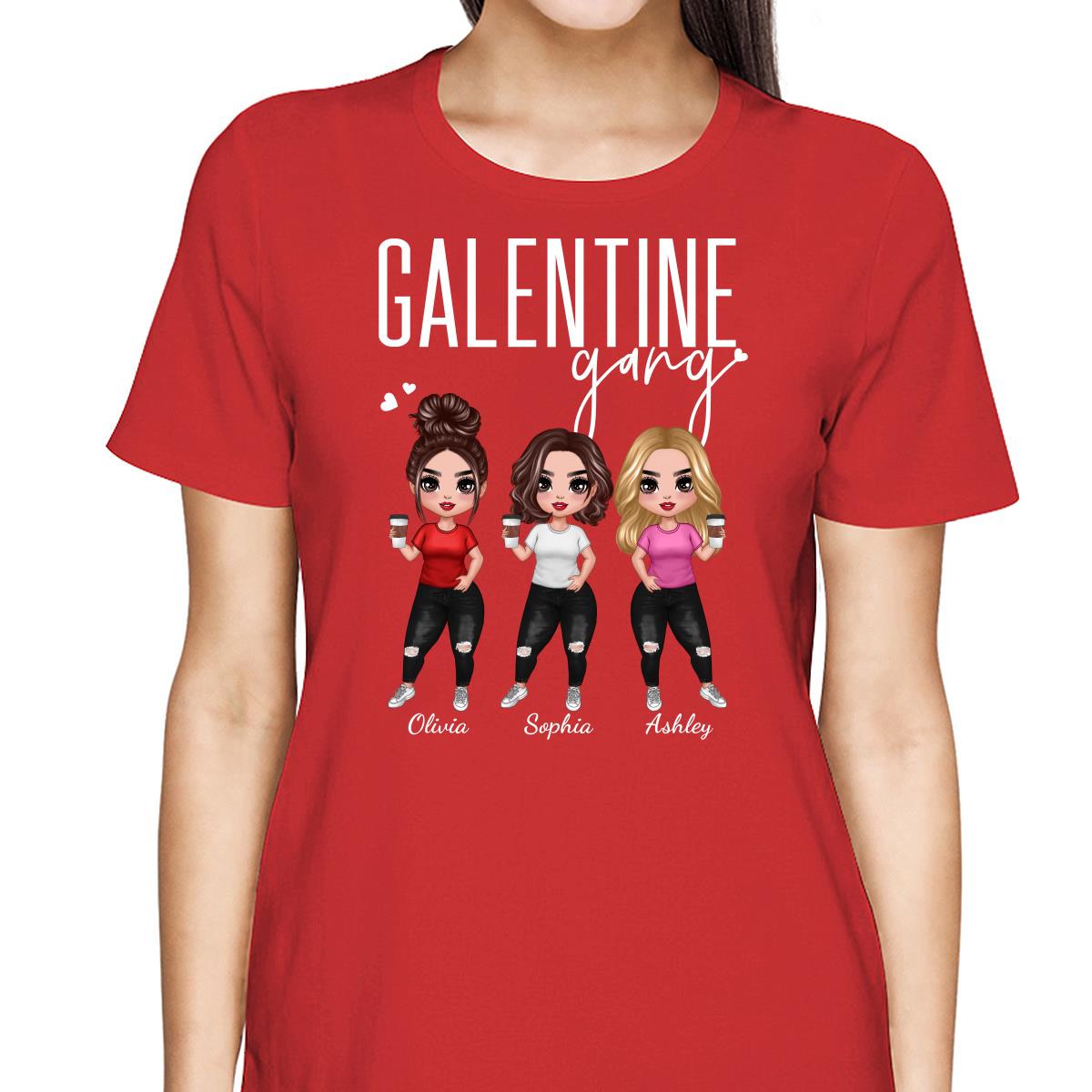 Besties Galentine Gang Valentine‘s Day Gift For Best Friends Personalized Shirt