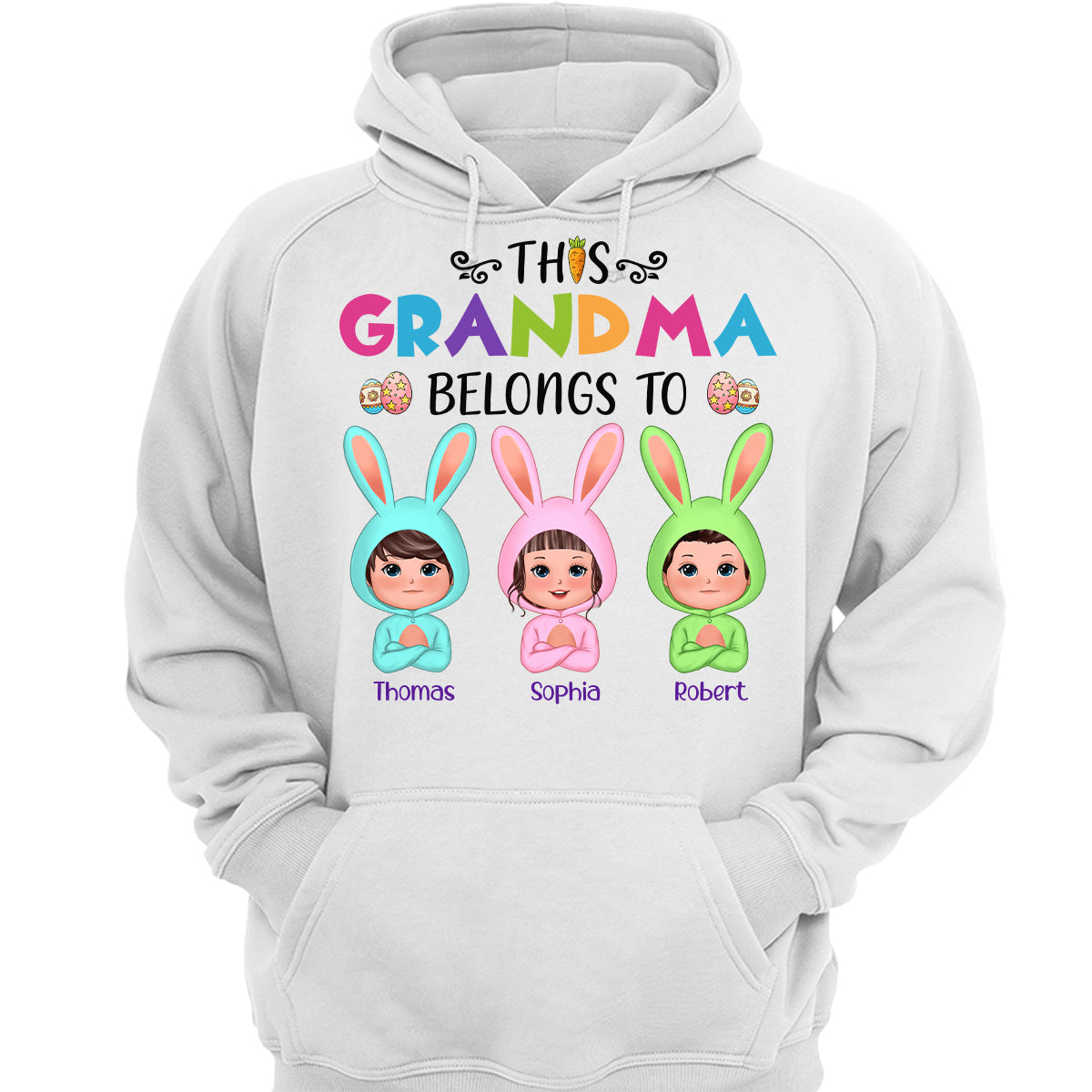 Easter This Grandma Belongs To Bunny Doll Kids Personalized Shirt