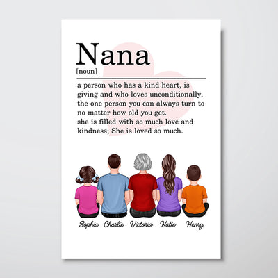 A Person Who Has A Kind Heart Gift For Nana Grandma Personalized Vertical Poster