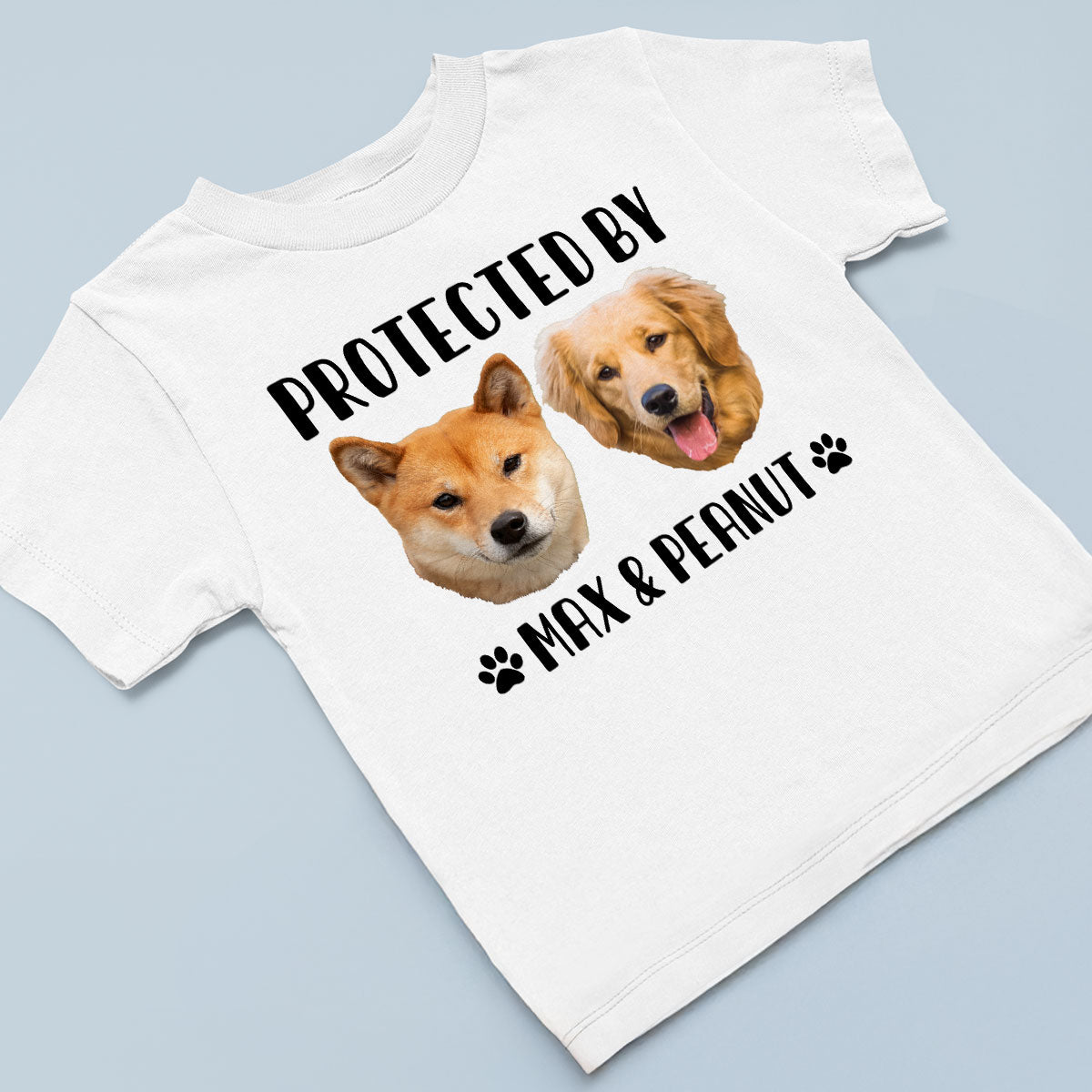 Upload Photo Protected By Pets Personalized Baby Onesie Baby Shirt