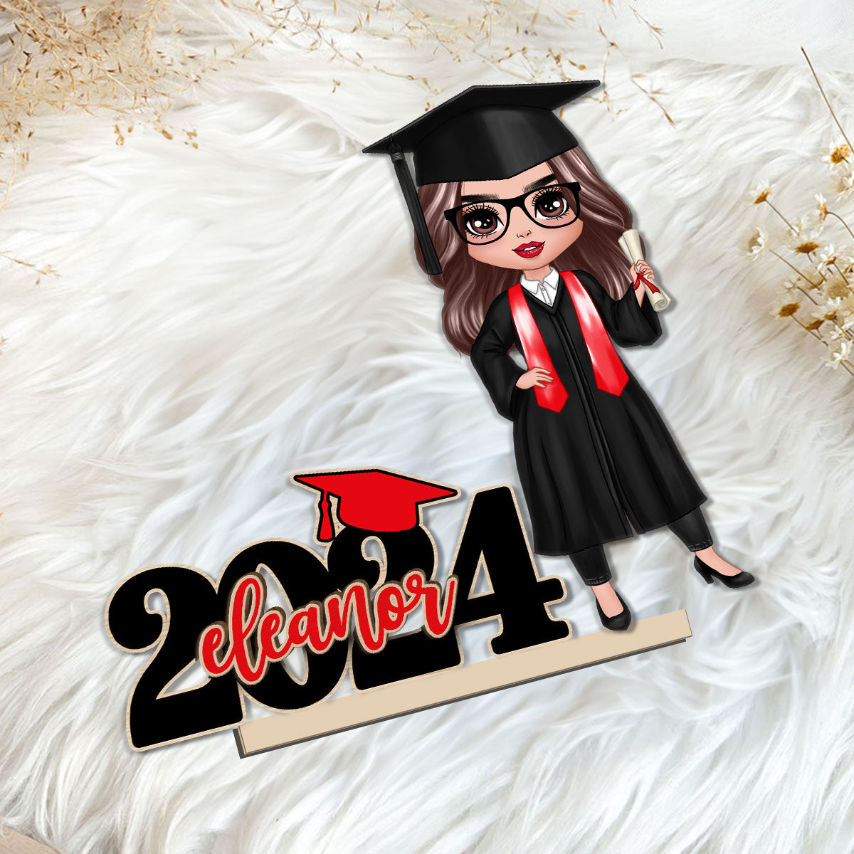 Graduation Gift Graduate Senior Class Of 2024 Personalized Standing Wooden Plaque