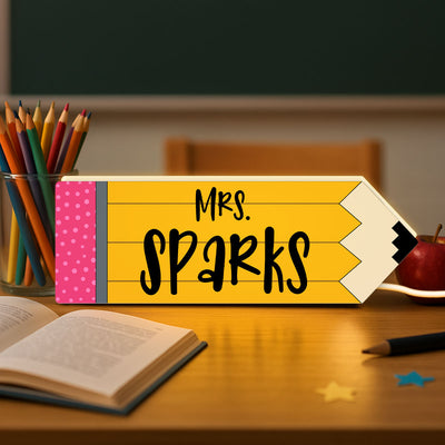 Teacher Pencil Personalized Light Box, Teacher Appreciation Gift, Back To School Gift