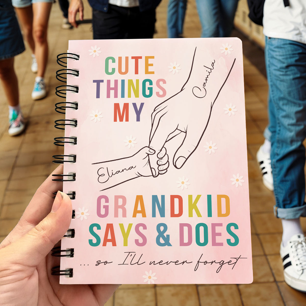 Cutest Things My Grandkids Say & Do Personalized Spiral Notebook Journal, Memory Book