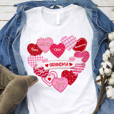 Grandma's Sweethearts Coquette Valentine's Day - Personalized Shirt