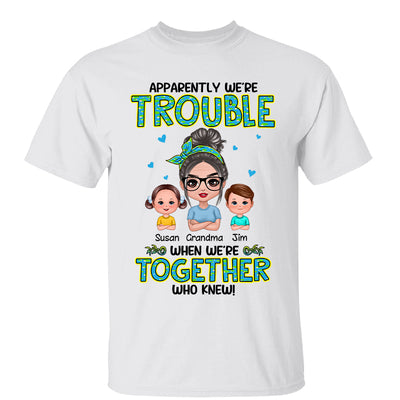 Get In Trouble Doll Grandma With Grandkids Personalized Shirt