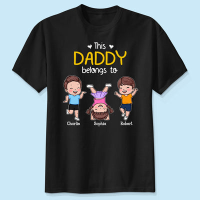 This Daddy Grandpa Belongs To Happy Kids Vector Personalized Shirt