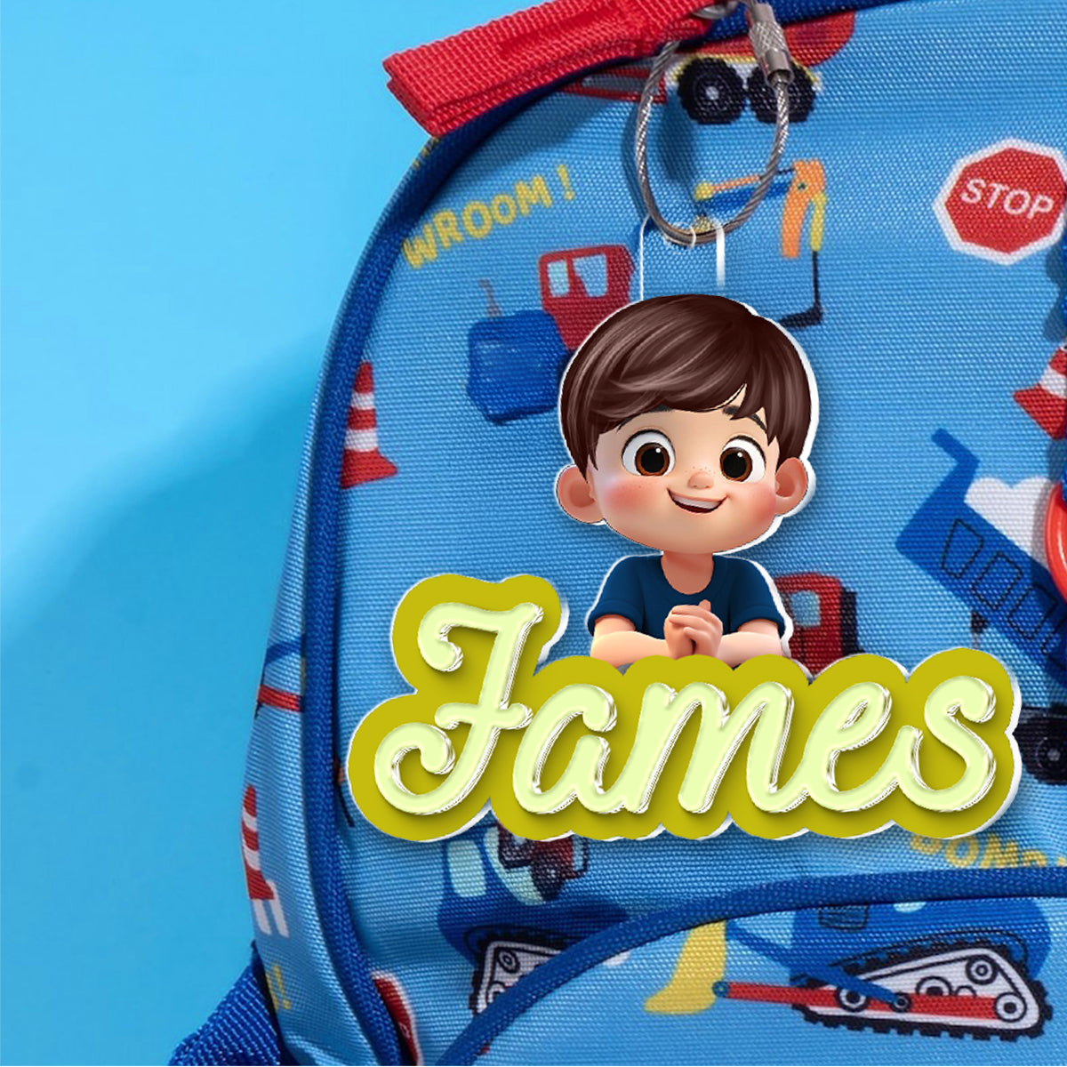 Name Tag for Backpack, Lunch Bag, Pencil Bag, Personalized Gift for Kids Boys Girls,   Back to School Name Tag