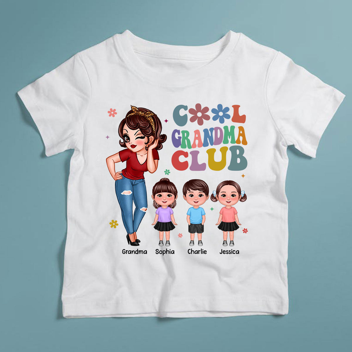 Cool Grandma Club Personalized Youth Shirt