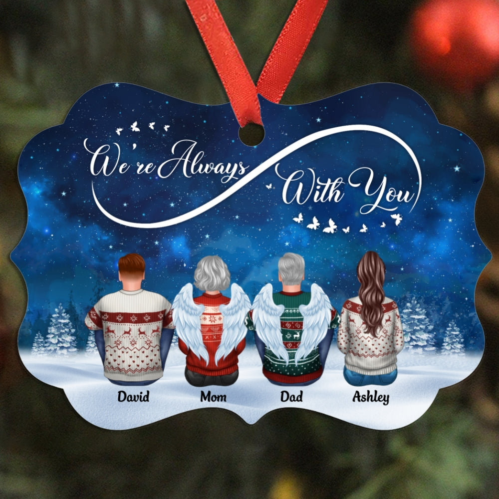 Always With You Infinity Family Memorial Personalized Christmas Ornament