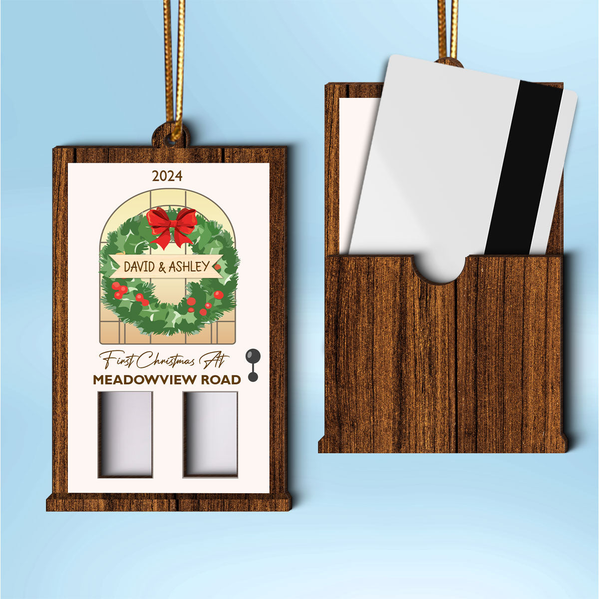 House Warming Gift Card Holder Ornament, Personalized Christmas Gift For New Home, Christmas Housewarming Gifts For Couple, For Newlywed