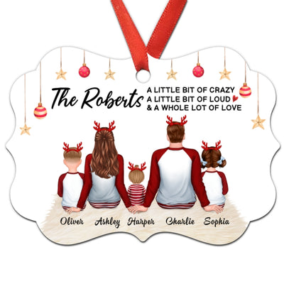 Family Christmas Pyjama Whole Lot Of Love Personalized Christmas Ornament