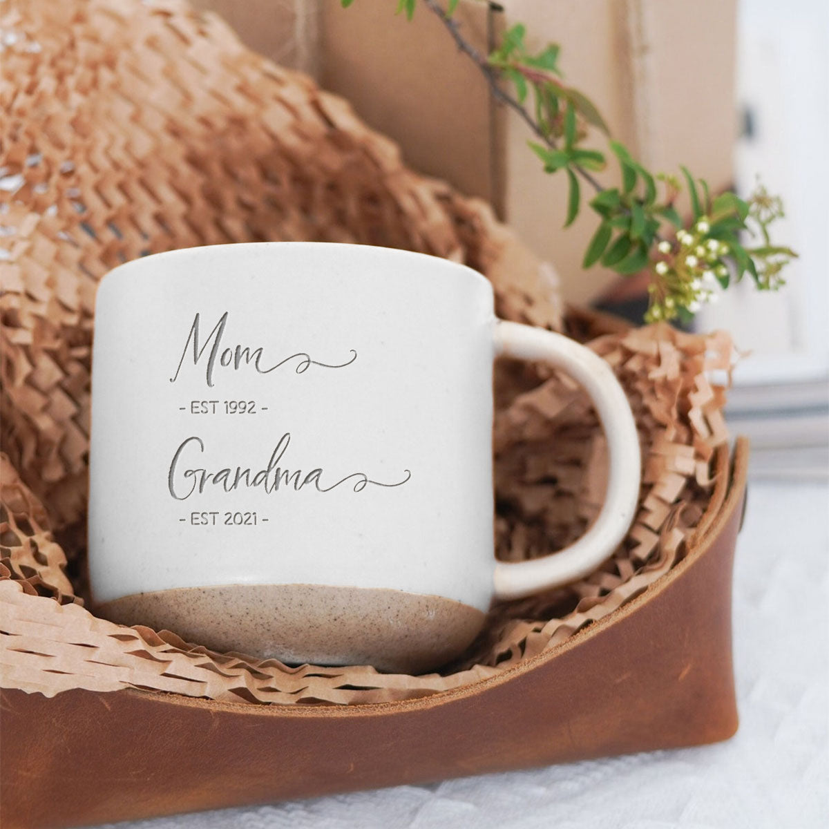 Mom Grandma Great Grandma Personalized Pottery Mug