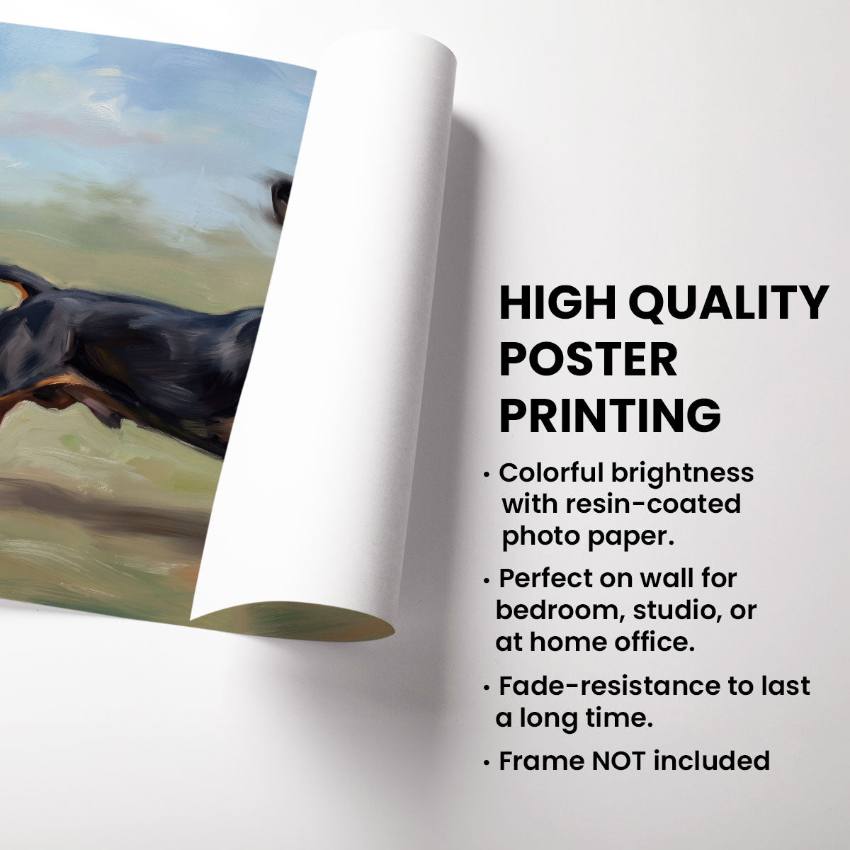 Dog with Zoomies From Your Pet Photo - Personalized Poster - Unique Pet Art Decor Gift For Dog Lover