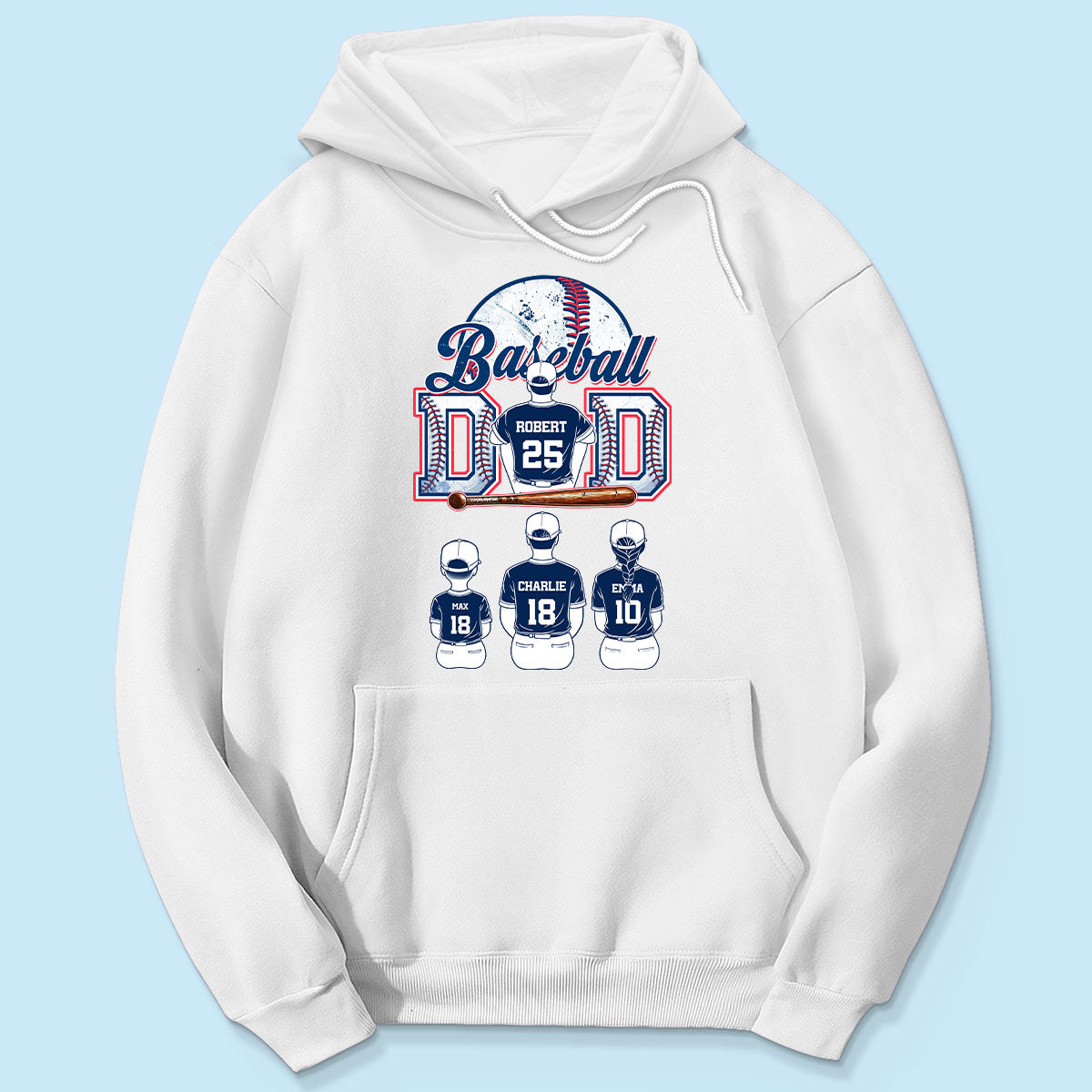 Baseball Dad And Kids Retro Personalized Shirt, Father's Day gift
