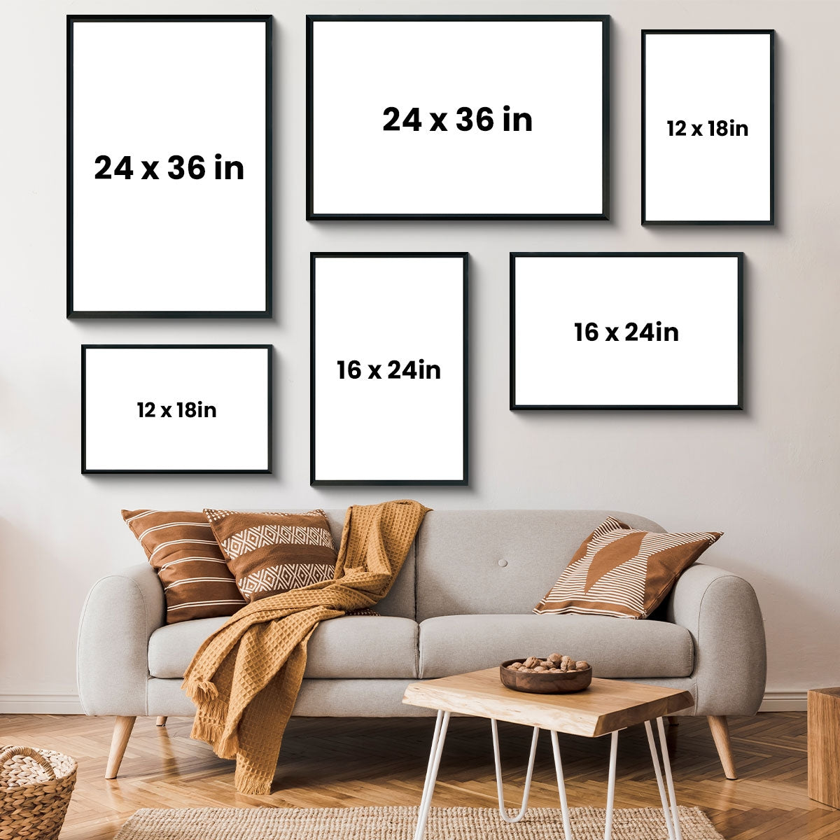 Grandkids Sitting Grandma Garden Tulip Flowers Personalized Horizontal Poster