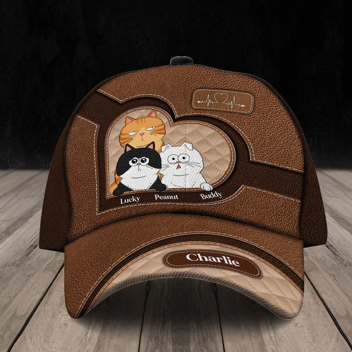 Peeking Cats Personalized Classic Cap, Gift For Cat Dad, Cat Mom