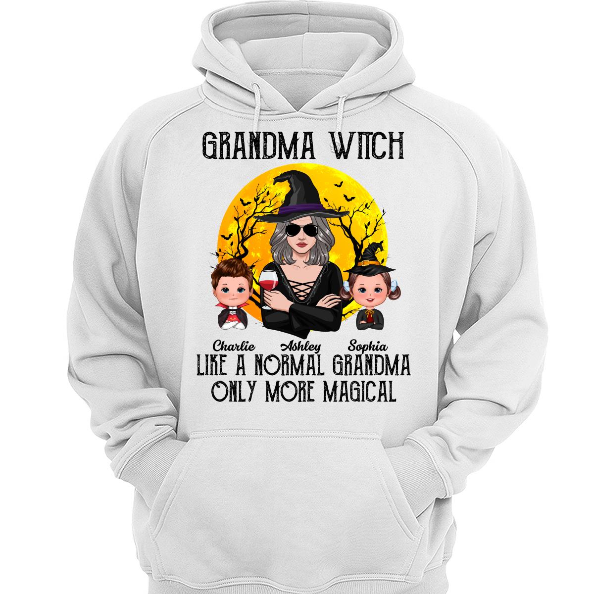Grandma Witch Halloween Girl Vector Personalized Shirt