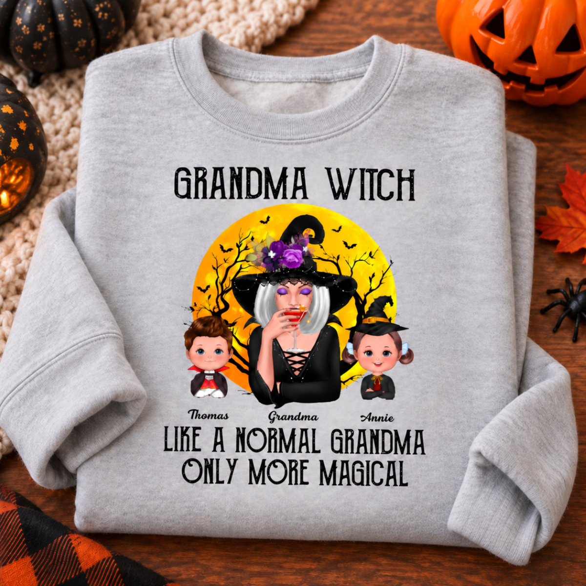 Grandma Witch Like Normal Grandma More Magical Halloween Personalized Shirt