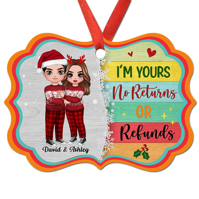 Couple Colorful Palette I‘m Yours Personalized Christmas Ornament