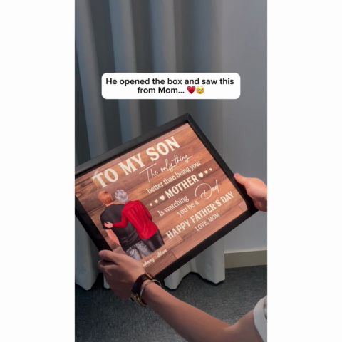 To My Son Happy Father's Day - Personalized Poster - Heartfelt Father's Day Gift For Son