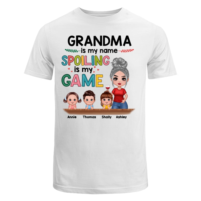 Grandma My Name Spoiling My Game Personalized Shirt