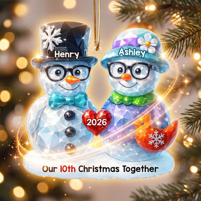 Our Christmas Together 3D Shining Effect - Personalized Acrylic Ornament - Unique Christmas Gift For Him, For Her, For Couple