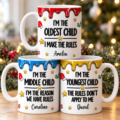 Custom Who Make the Rules - Personalized Mug - Funny Christmas Gift for Sisters, Brothers, Siblings