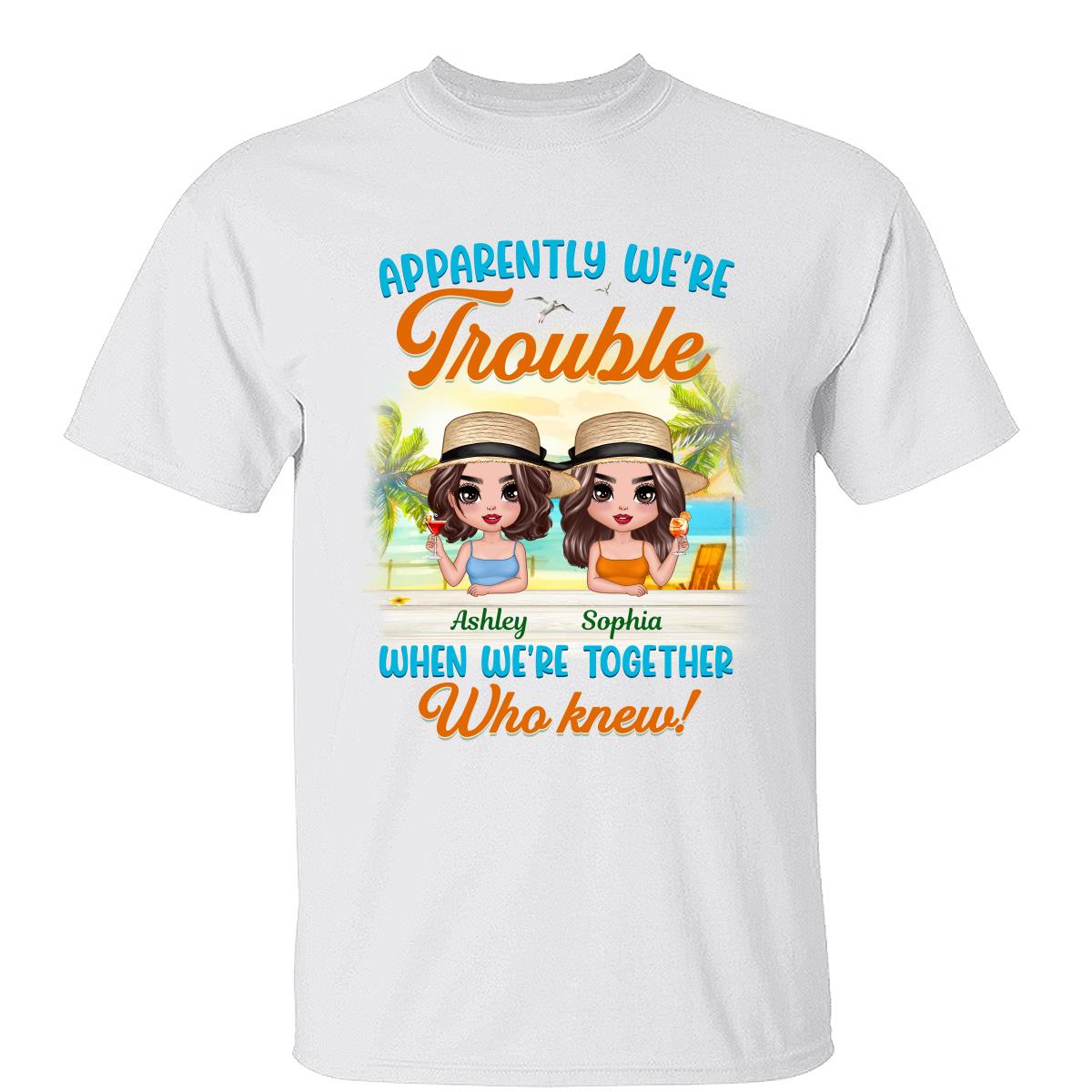 Doll Besties Trouble Together Summer Personalized Tank Top Shirt