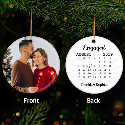 A Day To Remember Custom Photo Christmas Keepsake Personalized Double Sided Circle Ornament