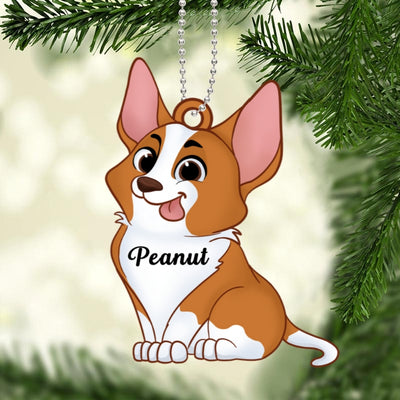 Cute Corgi Hanging Decoration Personalized Wooden Ornament
