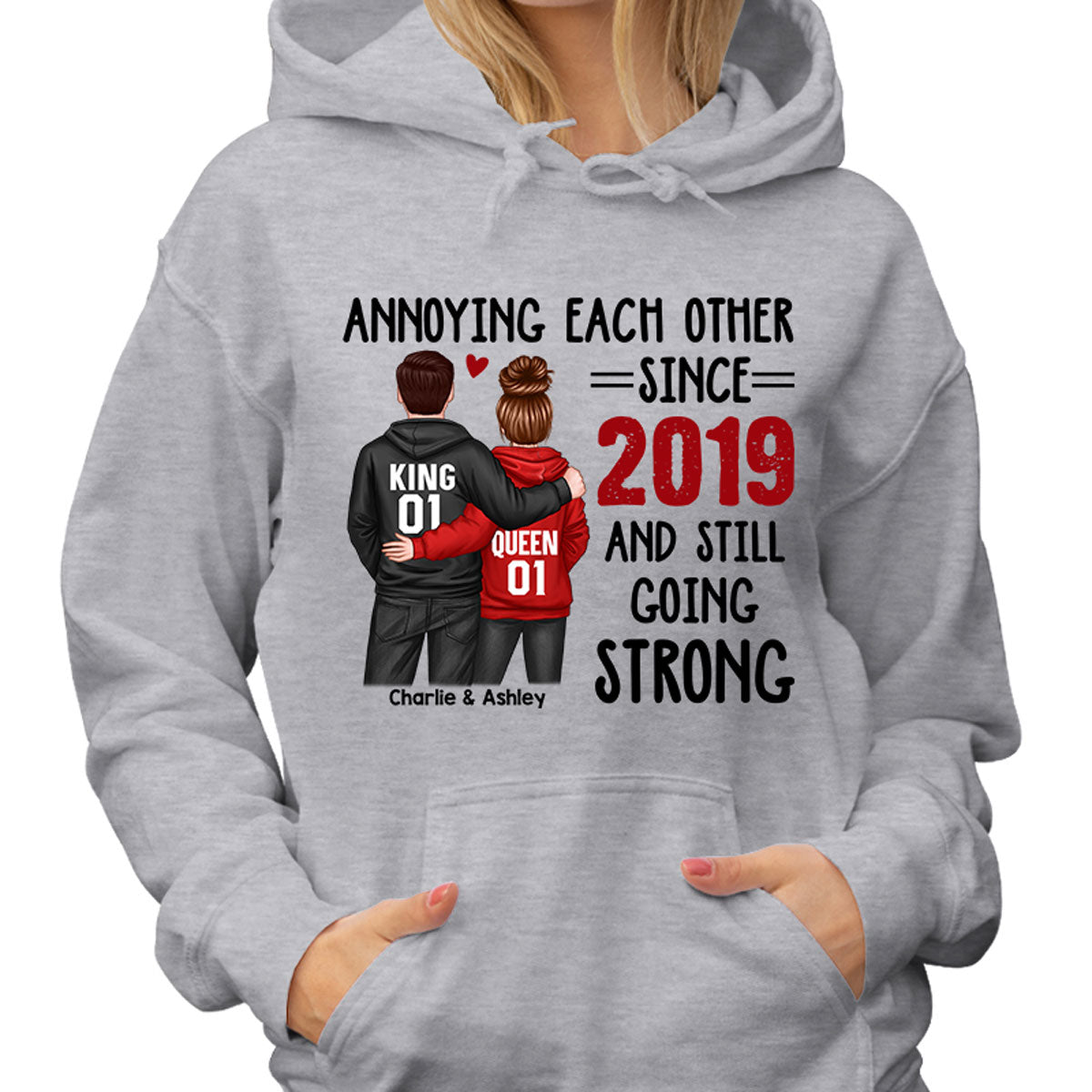 Hoodie Couple Annoying Each Other Personalized Shirt
