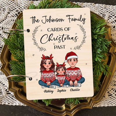 Animated Family Card Storage Keepsake Personalized Christmas Card Keeper