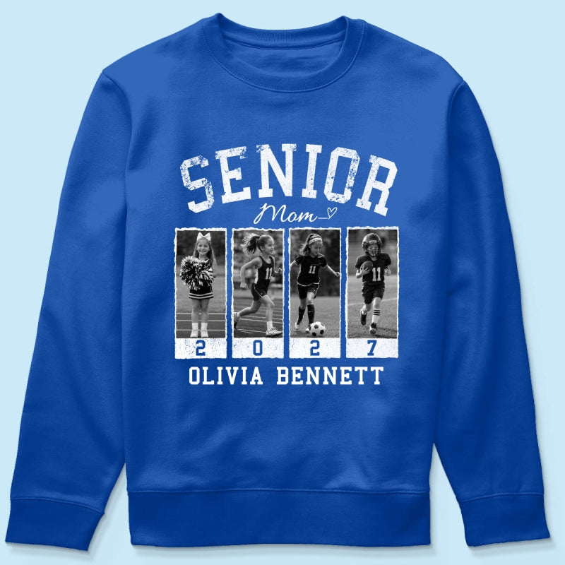 Senior Mom Retro Photos - Personalized Shirt - 2027 Senior Bootleg Shirt