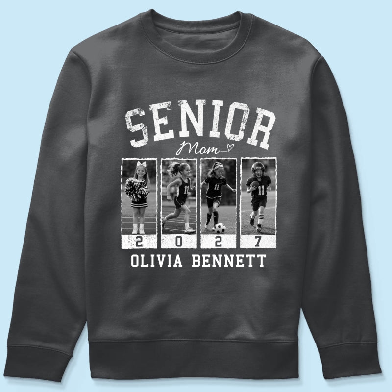 Senior Mom Retro Photos - Personalized Shirt - 2027 Senior Bootleg Shirt