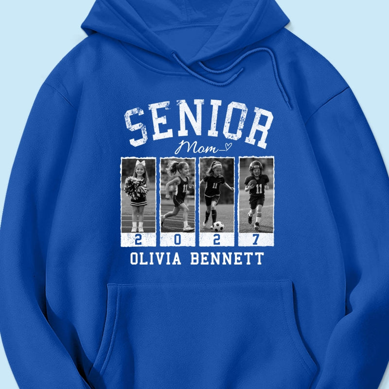 Senior Mom Retro Photos - Personalized Shirt - 2027 Senior Bootleg Shirt