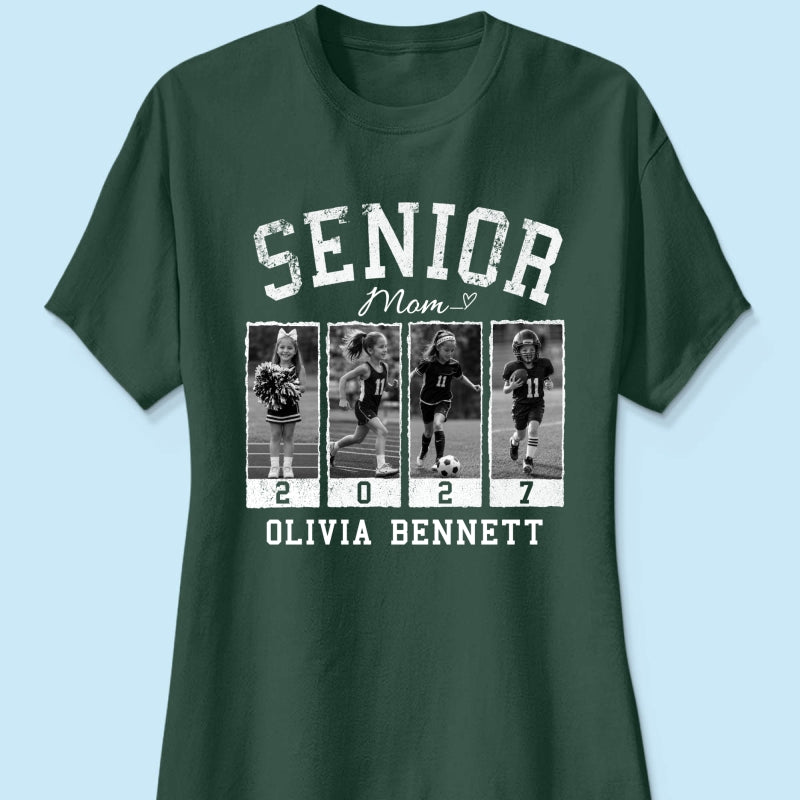 Senior Mom Retro Photos - Personalized Shirt - 2027 Senior Bootleg Shirt