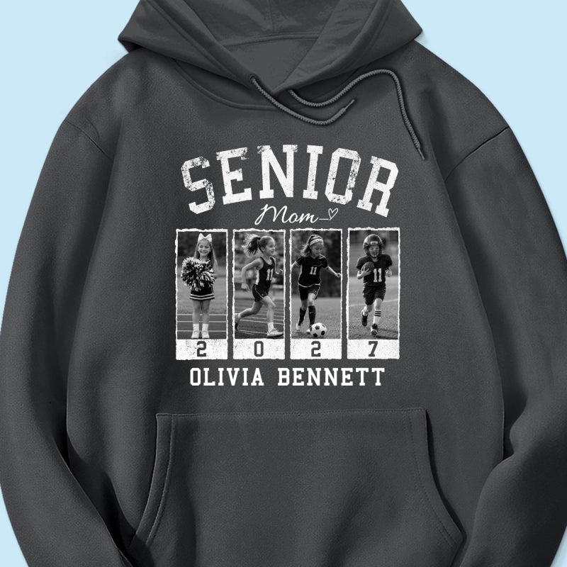 Senior Mom Retro Photos - Personalized Shirt - 2027 Senior Bootleg Shirt