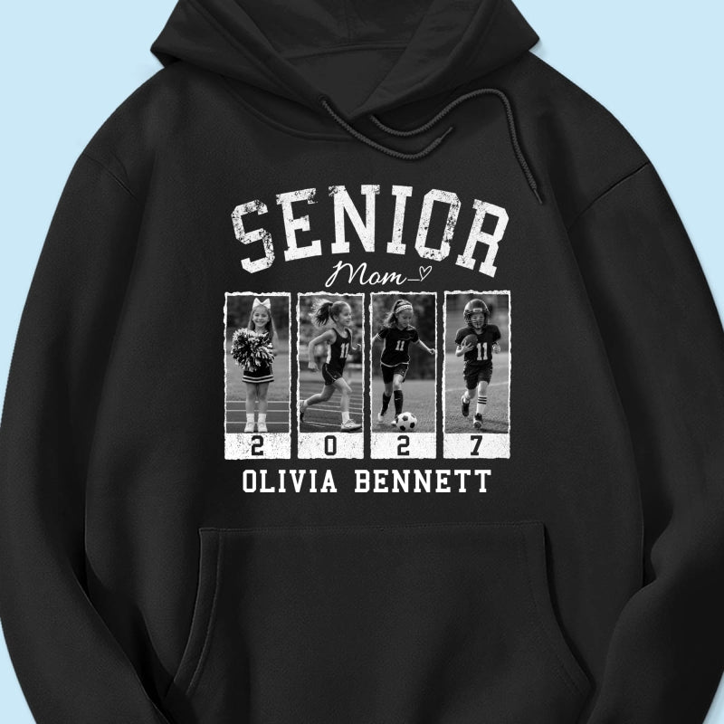 Senior Mom Retro Photos - Personalized Shirt - 2027 Senior Bootleg Shirt