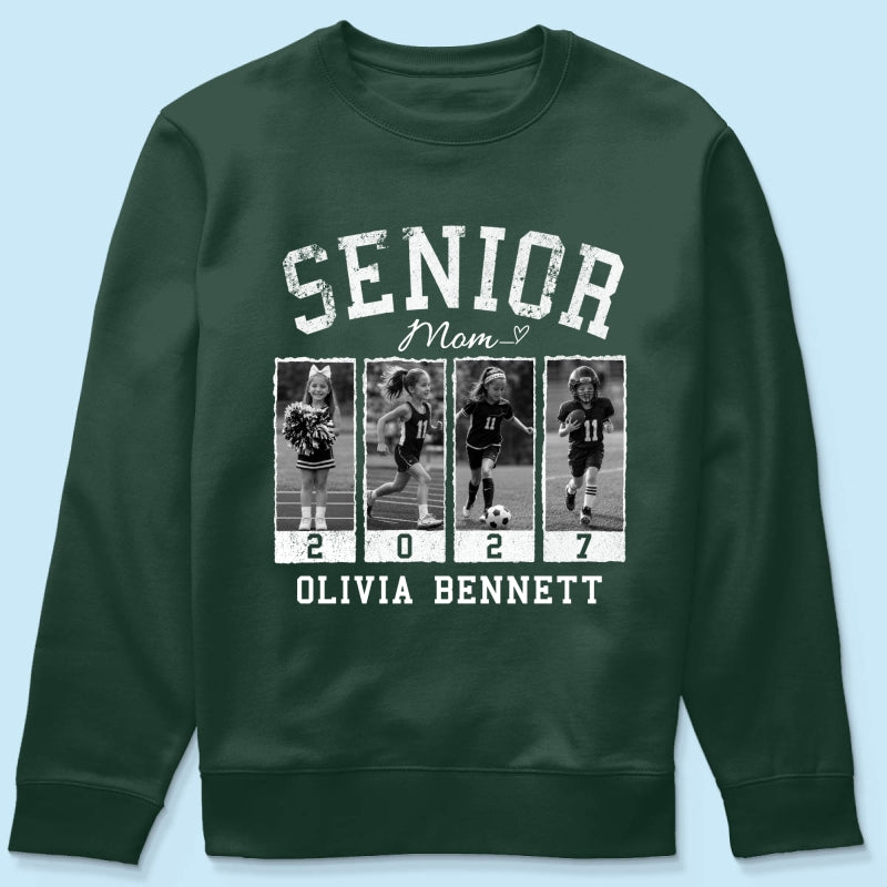 Senior Mom Retro Photos - Personalized Shirt - 2027 Senior Bootleg Shirt