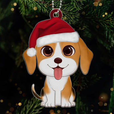 Watercolor Cute Dogs Christmas Personalized Acrylic Ornament